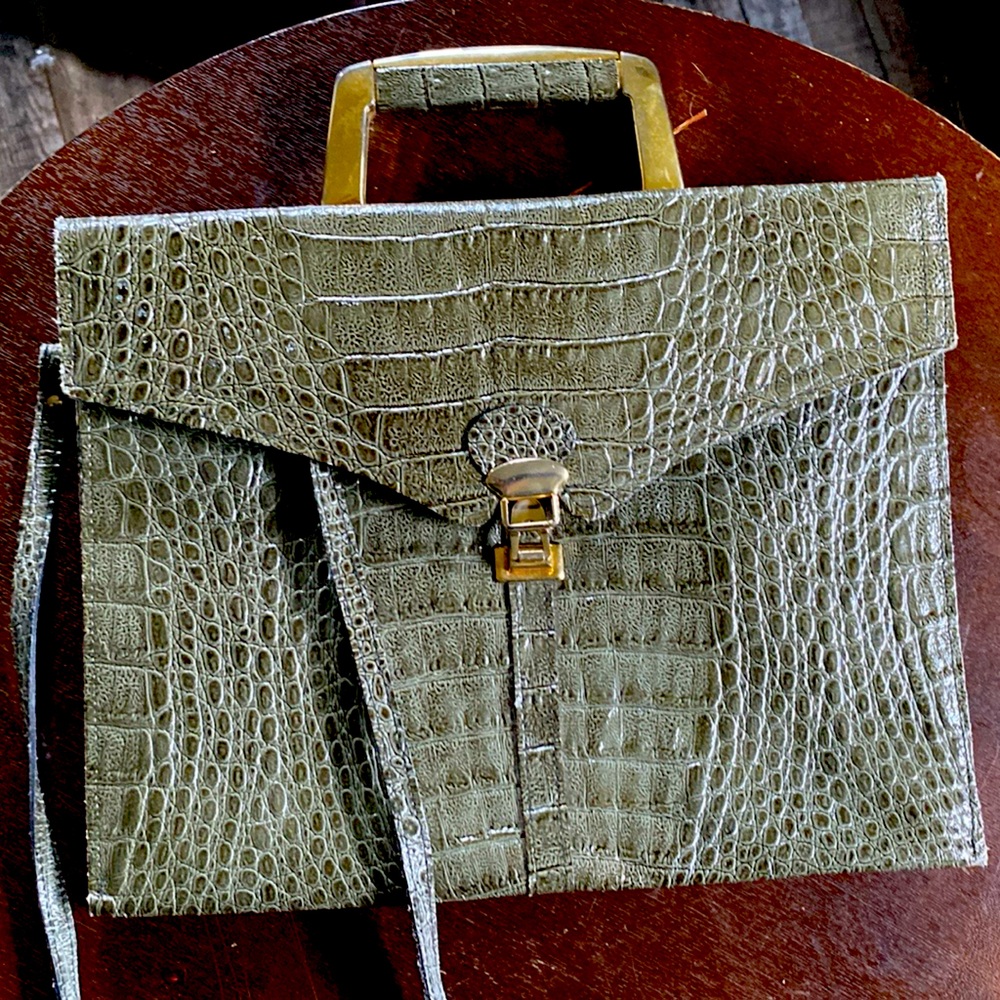 Habdbag pour femme Fait en Italie Cuire Véritable!!Handbad crocro style 8.5/10